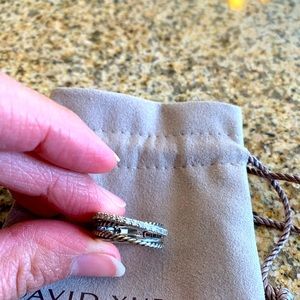David Yurman Crossover Ring with Diamonds